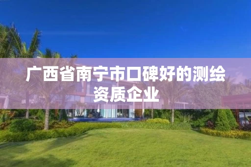 广西省南宁市口碑好的测绘资质企业