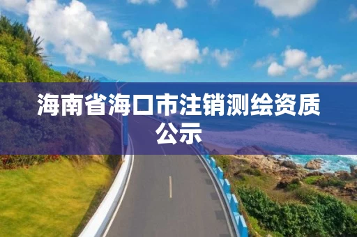 海南省海口市注销测绘资质公示