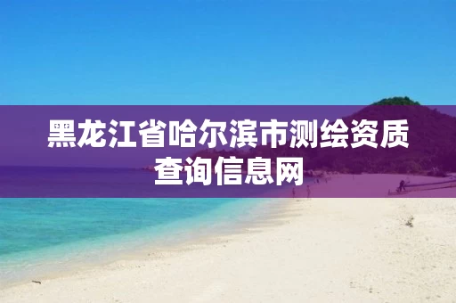 黑龙江省哈尔滨市测绘资质查询信息网