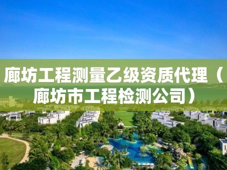 廊坊工程测量乙级资质代理（廊坊市工程检测公司）