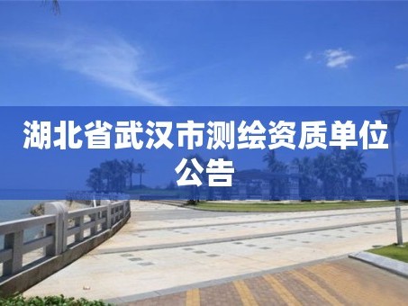 湖北省武汉市测绘资质单位公告