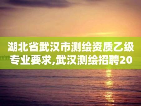 湖北省武汉市测绘资质乙级专业要求,武汉测绘招聘2020