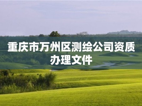 重庆市万州区测绘公司资质办理文件
