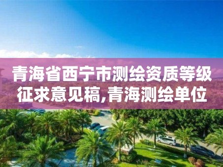 青海省西宁市测绘资质等级征求意见稿,青海测绘单位。