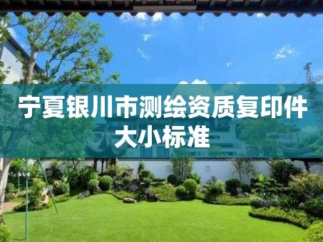 宁夏银川市测绘资质复印件大小标准