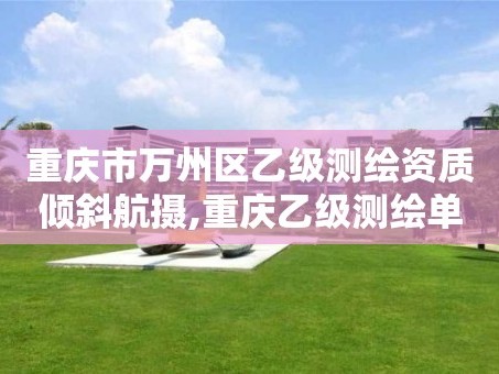 重庆市万州区乙级测绘资质倾斜航摄,重庆乙级测绘单位