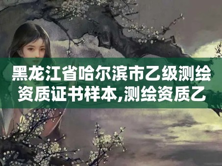 黑龙江省哈尔滨市乙级测绘资质证书样本,测绘资质乙级申报条件。