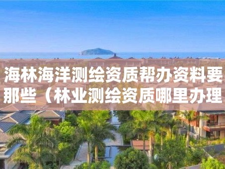 海林海洋测绘资质帮办资料要那些（林业测绘资质哪里办理）