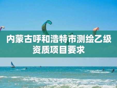 内蒙古呼和浩特市测绘乙级资质项目要求