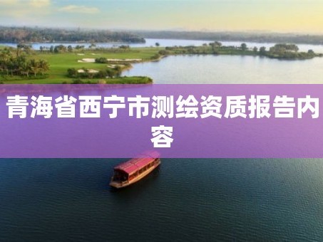 青海省西宁市测绘资质报告内容