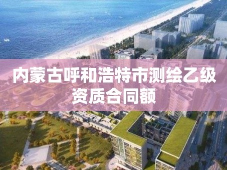内蒙古呼和浩特市测绘乙级资质合同额