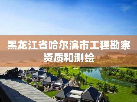黑龙江省哈尔滨市工程勘察资质和测绘