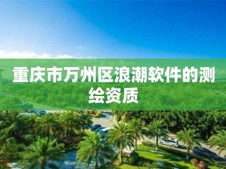 重庆市万州区浪潮软件的测绘资质