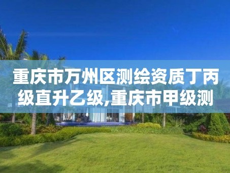 重庆市万州区测绘资质丁丙级直升乙级,重庆市甲级测绘资质单位。