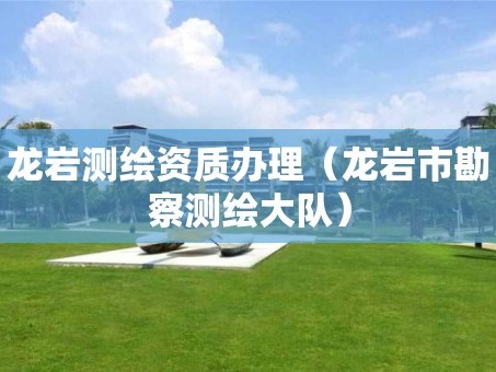 龙岩测绘资质办理（龙岩市勘察测绘大队）