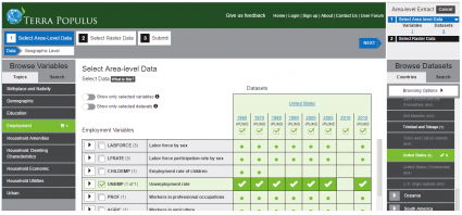 使用TerraPop协调环境和人口统计数据