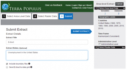 使用TerraPop协调环境和人口统计数据