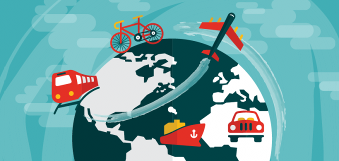 10交通地图：飞机、火车和汽车