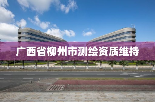 广西省柳州市测绘资质维持