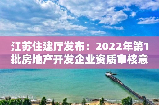 江苏住建厅发布：2022年第1批房地产开发企业资质审核意见的公示