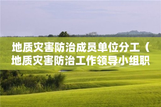 地质灾害防治成员单位分工（地质灾害防治工作领导小组职责）