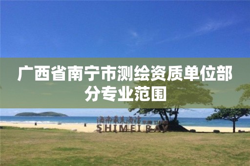 广西省南宁市测绘资质单位部分专业范围