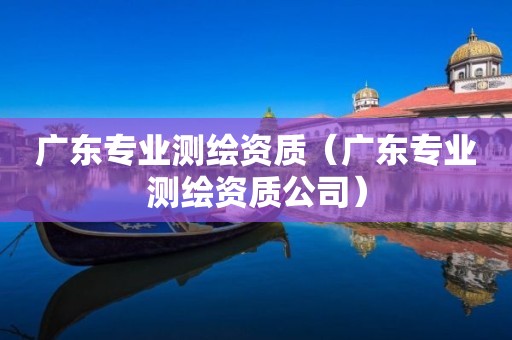 广东专业测绘资质（广东专业测绘资质公司）