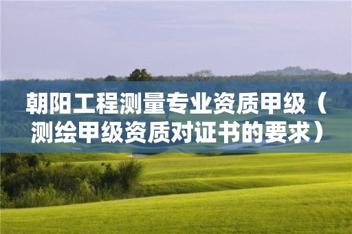 朝阳工程测量专业资质甲级（测绘甲级资质对证书的要求）