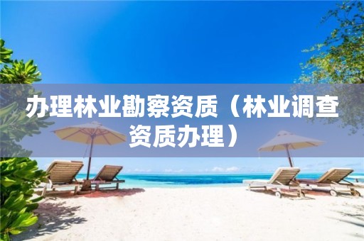 办理林业勘察资质（林业调查资质办理）