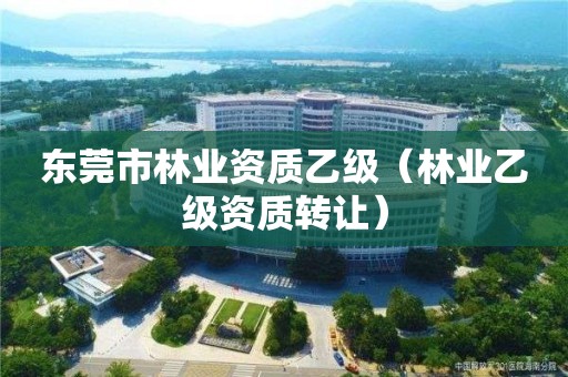 东莞市乙级（林业乙级资质转让）