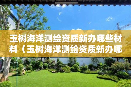 玉树海洋测绘资质新办哪些材料（玉树海洋测绘资质新办哪些材料可以用）