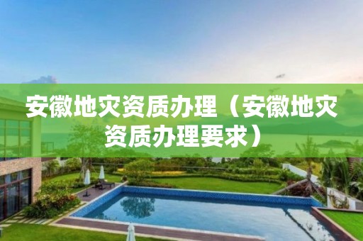 安徽办理要求）