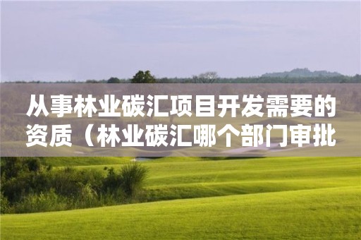 从事林业碳汇项目开发需要的资质（林业碳汇哪个部门审批）