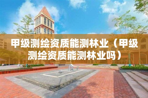 甲级测绘资质能测林业（甲级测绘资质能测林业吗）