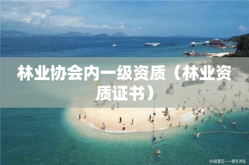 林业协会内一级资质（证书）
