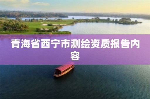 青海省西宁市测绘资质报告内容