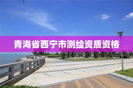 青海省西宁市测绘资质资格