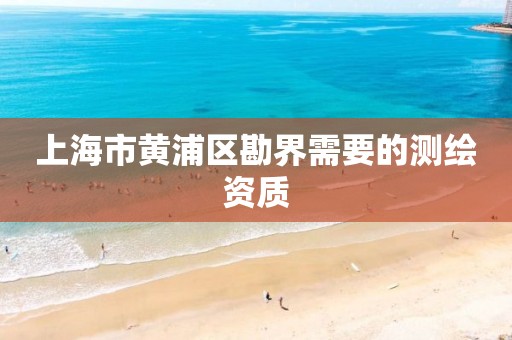 上海市黄浦区勘界需要的测绘资质