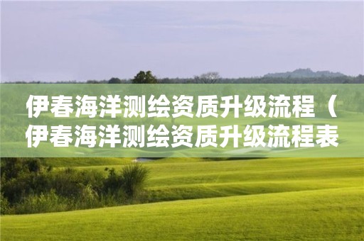 伊春海洋测绘资质升级流程（伊春海洋测绘资质升级流程表）