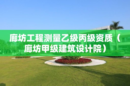 廊坊工程测量乙级丙级资质（廊坊甲级建筑设计院）