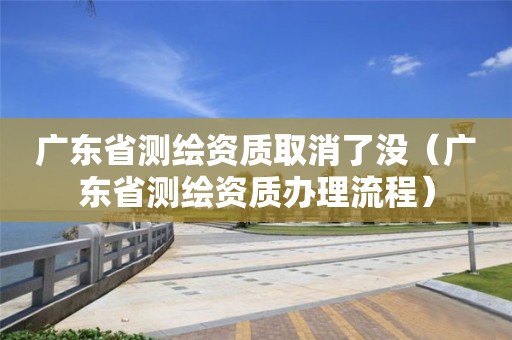 广东省测绘资质取消了没（广东省测绘资质办理流程）