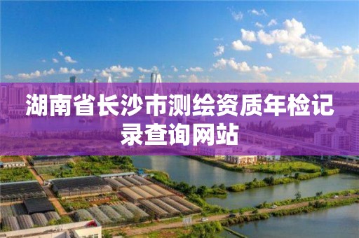 湖南省长沙市测绘资质年检记录查询网站