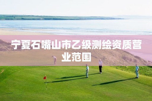 宁夏石嘴山市乙级测绘资质营业范围 宁夏石嘴山市乙级测绘资质营业范围