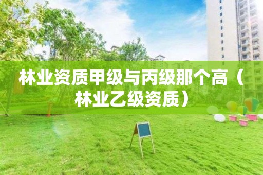 林业资质甲级与丙级那个高（林业乙级资质）