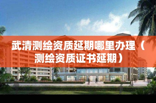 武清测绘资质延期哪里办理（测绘资质证书延期）