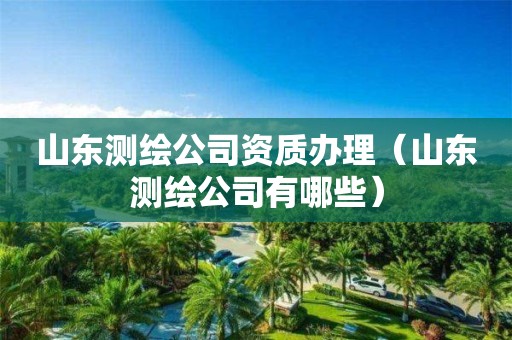 山东测绘公司资质办理（山东测绘公司有哪些）