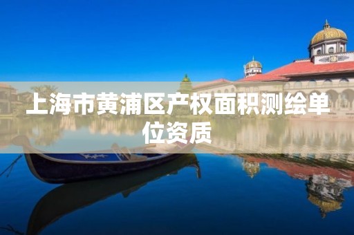 上海市黄浦区产权面积测绘单位资质