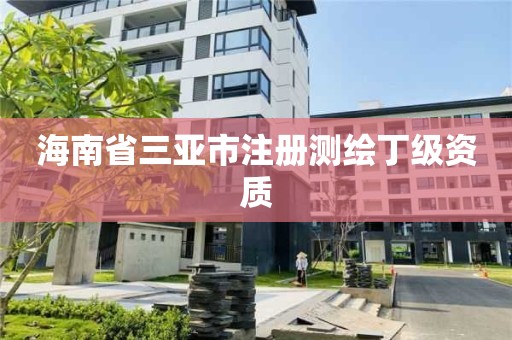 海南省三亚市注册测绘丁级资质