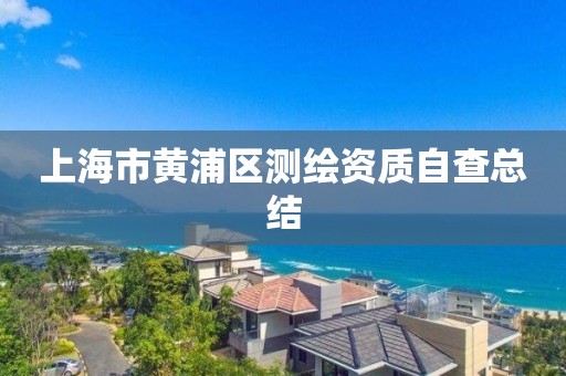 上海市黄浦区测绘资质自查总结 上海市黄浦区测绘资质自查总结