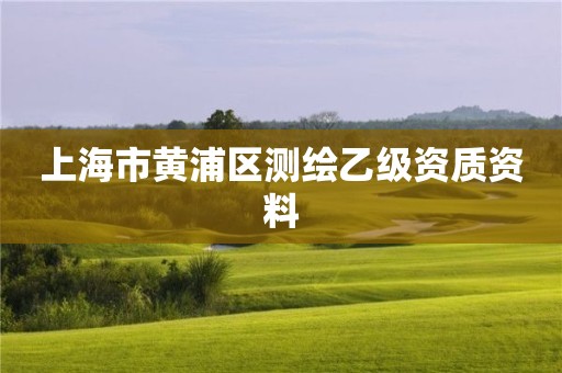 上海市黄浦区测绘乙级资质资料